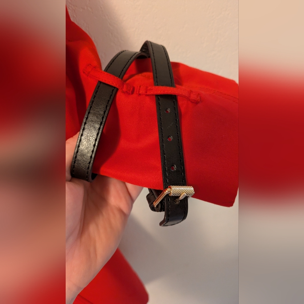 STYLEWE Red Trench Coat with Black Accents - Picture 4 of 5